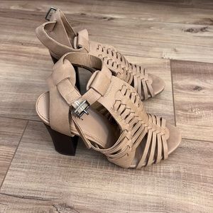 Tan Block Heels